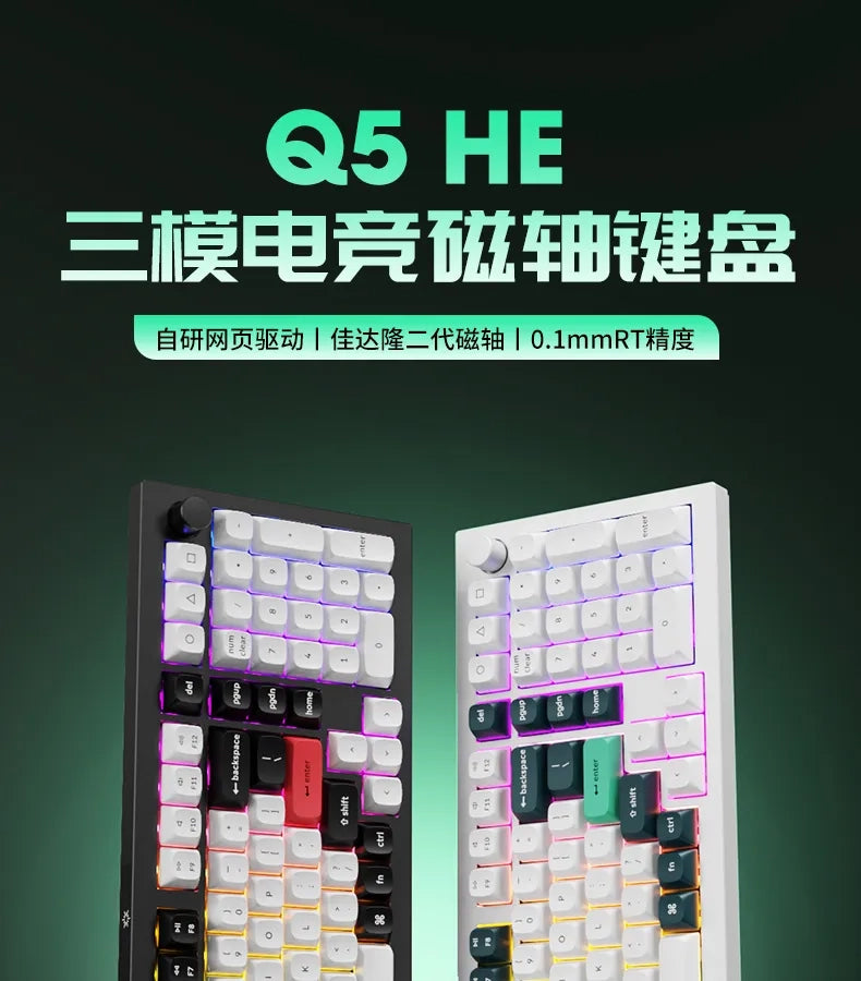 Keychron Unveils the Q5 HE Magnetic Switch Keyboard with Advanced Customization Features