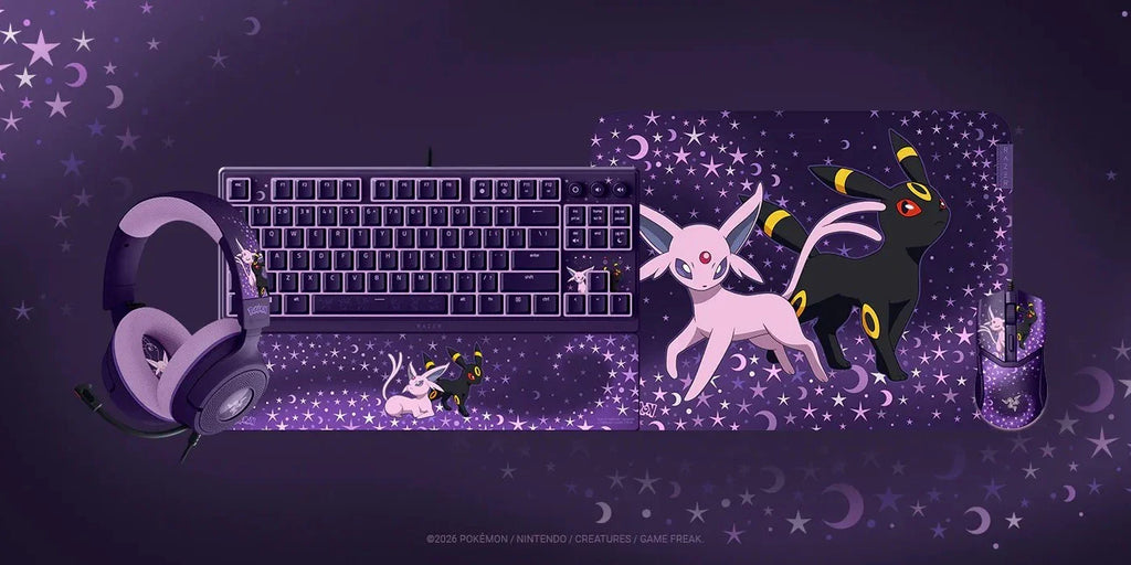 Razer Unveils Espeon & Umbreon Pokémon Gaming Peripheral Collection for Global Launch
