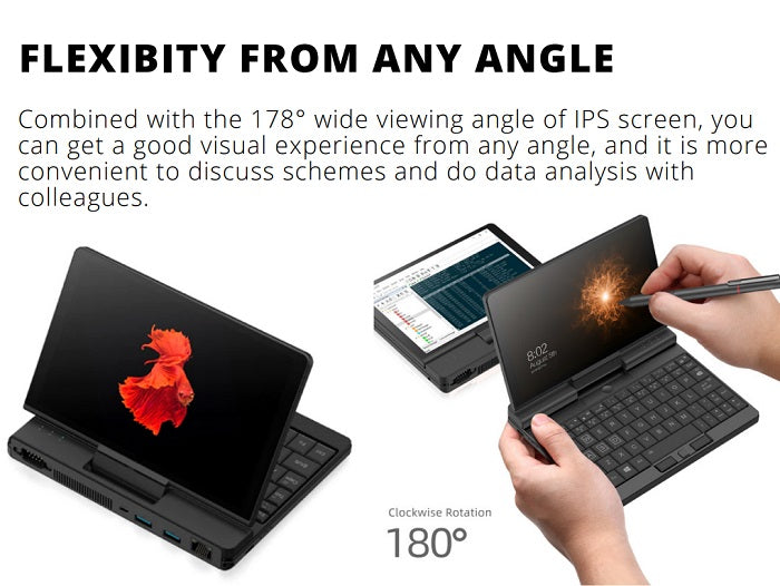 One-Netbook A1 Pro 7-Zoll-Pocket-PC zum Upgrade auf Core i5-1130G7-Prozessor der 11. Generation