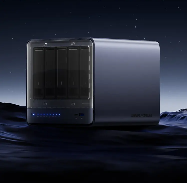 MINISFORUM N5 Hybrid-NAS-Mini-PC mit Ryzen 7 und 8-Bay-Speicherunterstützung auf dem Markt