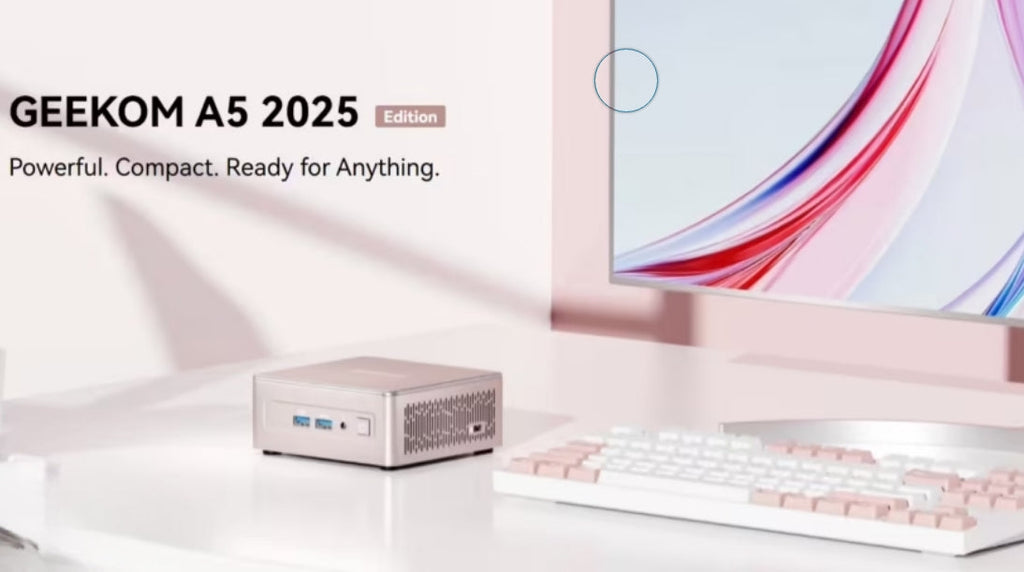 GEEKOM Launches 2025 A5 Mini PC with Ryzen 5 7430U, 16GB RAM, and 512GB SSD for $399