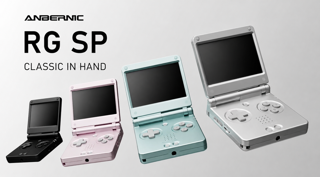 ANBERNIC Teases RG SP Clamshell Handheld With Game Boy Advance SP-Inspired Design