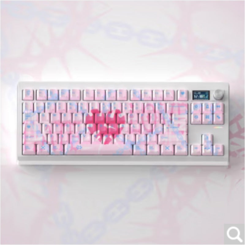 ZUOYA Gmk87 Dichtungsmontiertes Bluetooth 5.1/2.4G/Typ-C Kabelgebundenes mechanisches Tastaturkit mit TFT-Bildschirm für Mac/Win