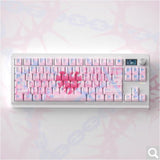 ZUOYA Gmk87 Dichtungsmontiertes Bluetooth 5.1/2.4G/Typ-C Kabelgebundenes mechanisches Tastaturkit mit TFT-Bildschirm für Mac/Win