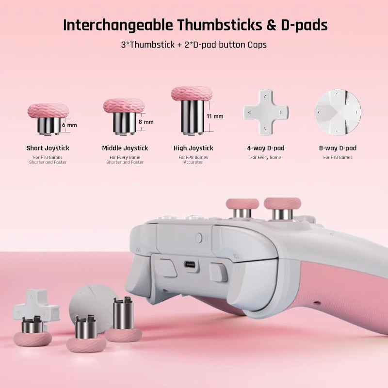 BIGBIG WON Rainbow 2 SE Kabelloser Gamecontroller Bewegungssteuerung Hall-Effekt-Trigger 12-Bit-ADC 3 Joystick-Controller-Sets