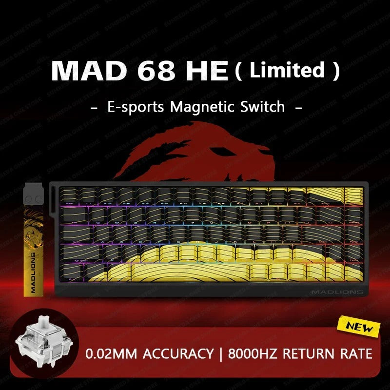 Madlions Mad60/68 HE Mechanical Keyboard Magnetic Switch Wired Hot Swap 8K Polling Rate