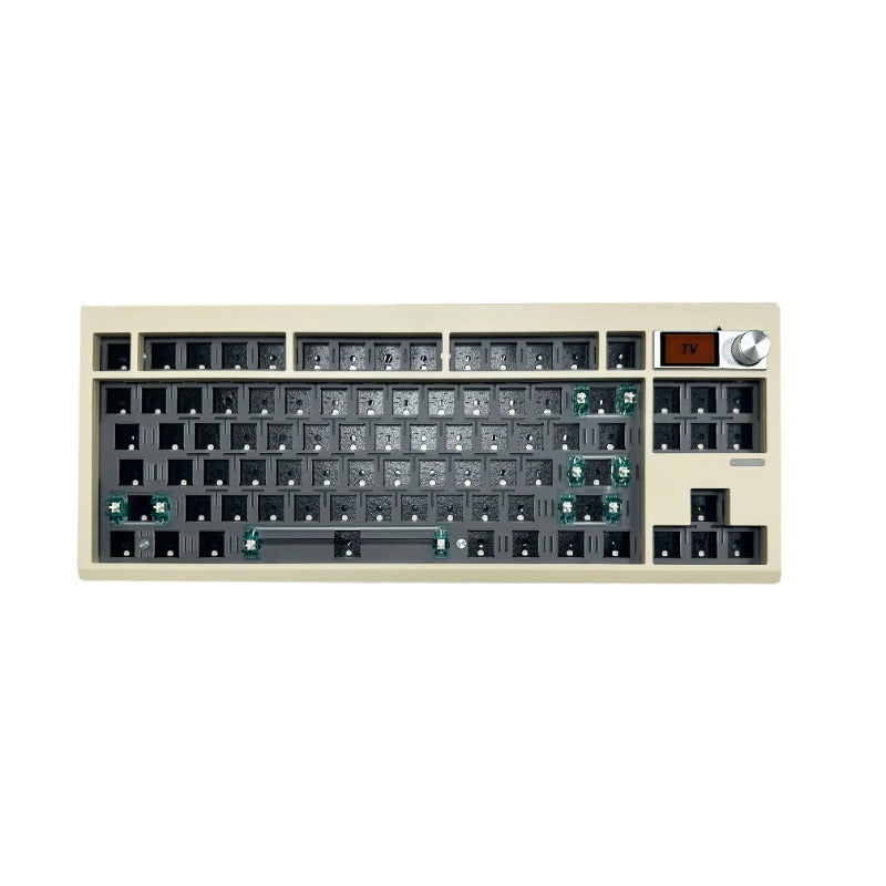 ZUOYA Gmk87 Dichtungsmontiertes Bluetooth 5.1/2.4G/Typ-C Kabelgebundenes mechanisches Tastaturkit mit TFT-Bildschirm für Mac/Win