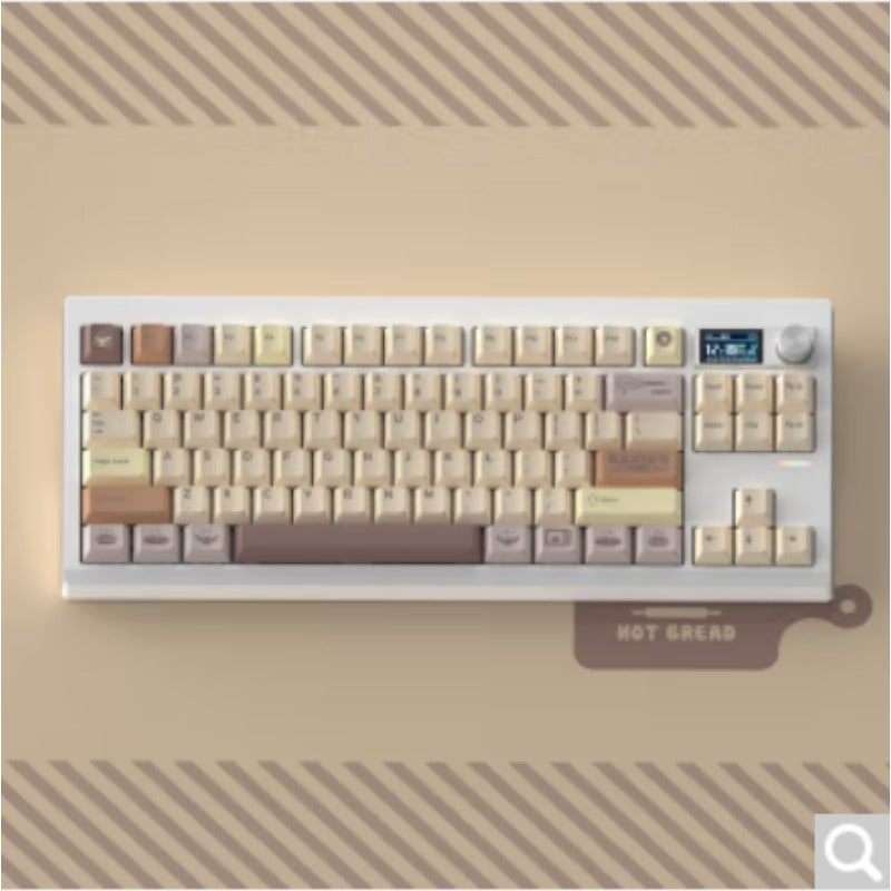 ZUOYA Gmk87 Dichtungsmontiertes Bluetooth 5.1/2.4G/Typ-C Kabelgebundenes mechanisches Tastaturkit mit TFT-Bildschirm für Mac/Win