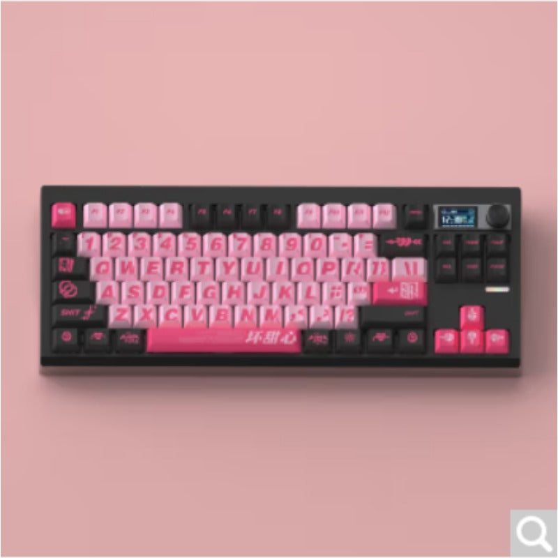 ZUOYA Gmk87 Dichtungsmontiertes Bluetooth 5.1/2.4G/Typ-C Kabelgebundenes mechanisches Tastaturkit mit TFT-Bildschirm für Mac/Win