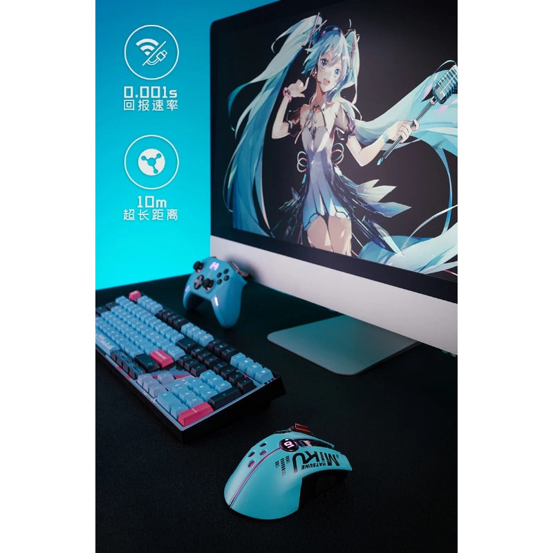 Moeyu Anime Vocaloid Miku Mouse Computer Mice Wireless USB Wired RGB Gaming Mouse