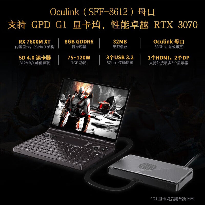 GPD WIN Max 2 2024 10,1 Zoll AMD Ryzen 8840U Handheld-Spielekonsole WIFI