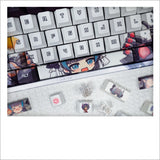 129 Keys/Set Azur Lane HMS Cheshire Cute Neko Girl PBT Cherry Profile for MX Switch Keycap for Mechanical Keyboard Game Custom