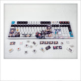 129 Keys/Set Azur Lane HMS Cheshire Cute Neko Girl PBT Cherry Profile for MX Switch Keycap for Mechanical Keyboard Game Custom