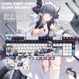129 Keys/Set Azur Lane HMS Cheshire Cute Neko Girl PBT Cherry Profile for MX Switch Keycap for Mechanical Keyboard Game Custom
