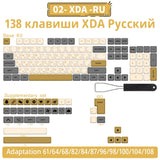 140 Tasten PBT-Tastenkappen XDA-Profil ISO-Layout Spanisch-Russisch-Japanisch-Koreanisch-Französisch-Tastenkappen für mechanische Cherry-MX-Tastatur