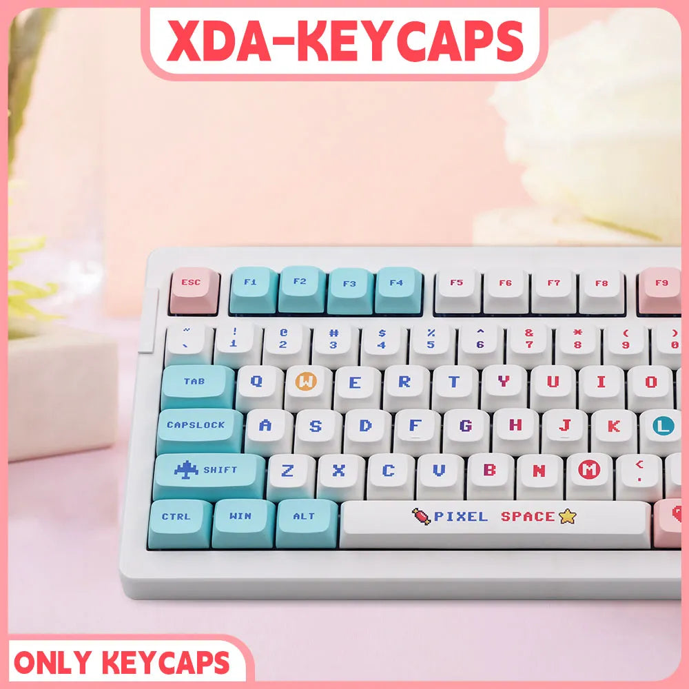 140 Tasten PBT-Tastenkappen XDA-Profil ISO-Layout Spanisch-Russisch-Japanisch-Koreanisch-Französisch-Tastenkappen für mechanische Cherry-MX-Tastatur