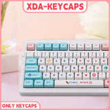 140 Tasten PBT-Tastenkappen XDA-Profil ISO-Layout Spanisch-Russisch-Japanisch-Koreanisch-Französisch-Tastenkappen für mechanische Cherry-MX-Tastatur