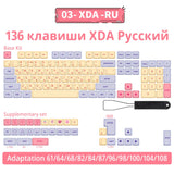 140 Tasten PBT-Tastenkappen XDA-Profil ISO-Layout Spanisch-Russisch-Japanisch-Koreanisch-Französisch-Tastenkappen für mechanische Cherry-MX-Tastatur