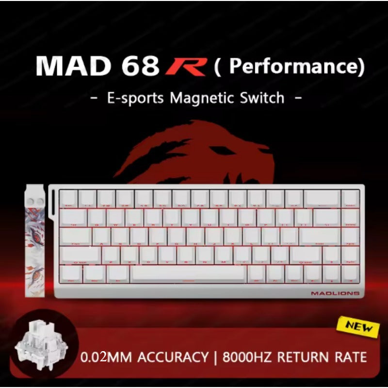Madlions Mad60/68 HE Mechanical Keyboard Magnetic Switch Wired Hot Swap 8K Polling Rate