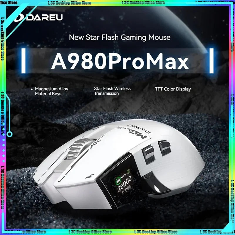Dareu A980 Pro/Pro Max Tri-Mode 8K kabelgebunden & 4K Mausanschluss E-Sport-Spielmäuse Star Flash-Kabel