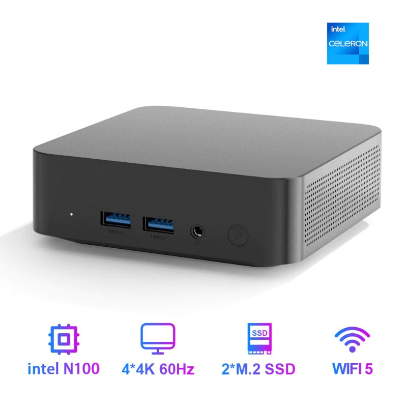chatreey T9 Mini PC Intel Alder Lake N100/Twin Lake N150 Full Function Type-C 4K 60Hz RGB Output Windows 11 Ultra Dual SSD