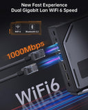 M1 RGB Mini PC Intel Alder Lake-N200/N100 16GB DDR4 Vertical with WiFi 6 Dual LAN