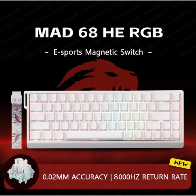 Madlions Mad60/68 HE Mechanical Keyboard Magnetic Switch Wired Hot Swap 8K Polling Rate