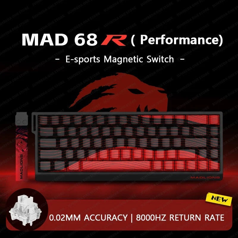Madlions Mad60/68 HE Mechanical Keyboard Magnetic Switch Wired Hot Swap 8K Polling Rate