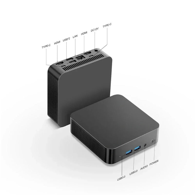 chatreey T9 Mini PC Intel Alder Lake N100/Twin Lake N150 Full Function Type-C 4K 60Hz RGB Output Windows 11 Ultra Dual SSD