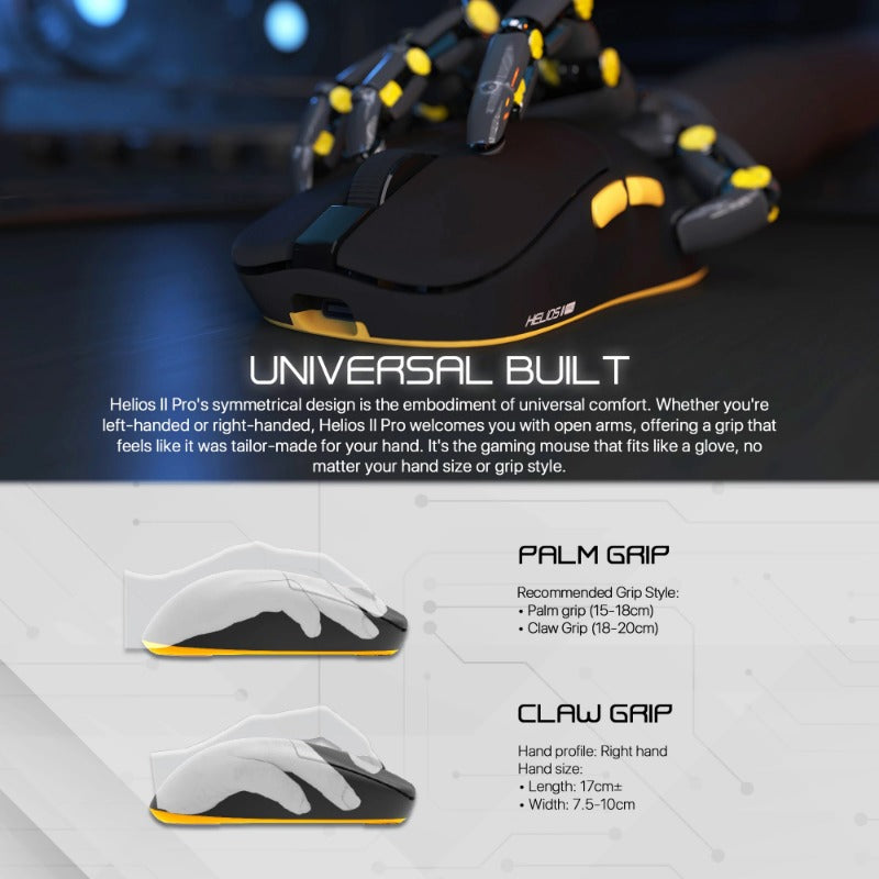 FANTECH HELIOS II PRO XD3 V3 Professional Esports Wireless  Game Mouse
