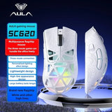 AULA SC620 Wireless Gaming Mouse 3-Mode Bluetooth Rechargeable Lightweight with RGB Lighting