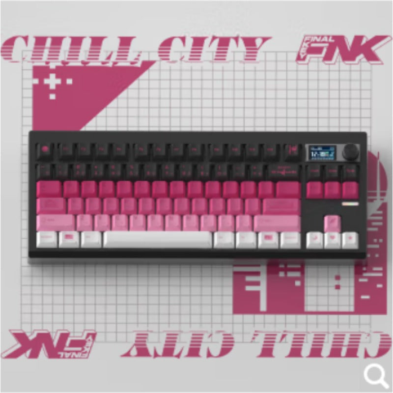 ZUOYA Gmk87 Dichtungsmontiertes Bluetooth 5.1/2.4G/Typ-C Kabelgebundenes mechanisches Tastaturkit mit TFT-Bildschirm für Mac/Win