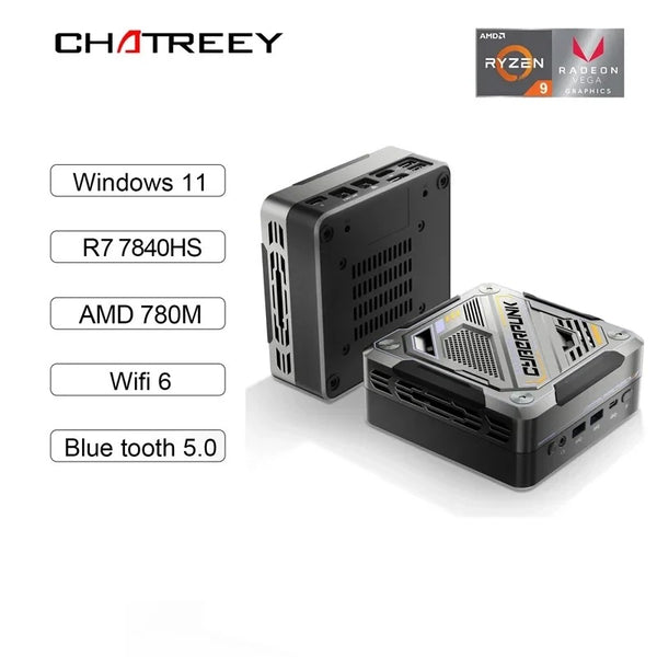 Chatreey AN3 Mini PC R7 7840HS 780M Colorful Lighting Gaming