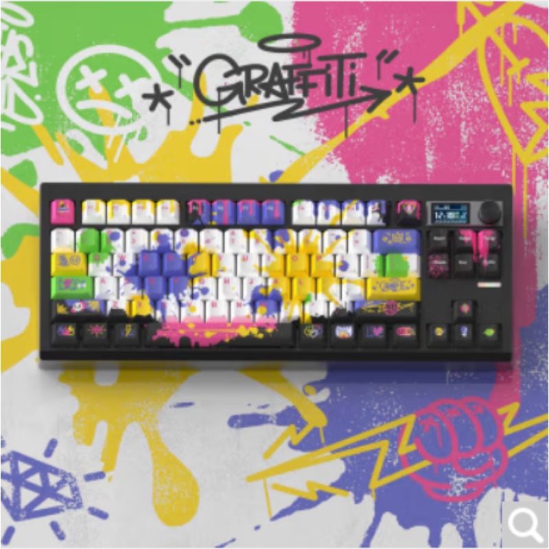 ZUOYA Gmk87 Dichtungsmontiertes Bluetooth 5.1/2.4G/Typ-C Kabelgebundenes mechanisches Tastaturkit mit TFT-Bildschirm für Mac/Win