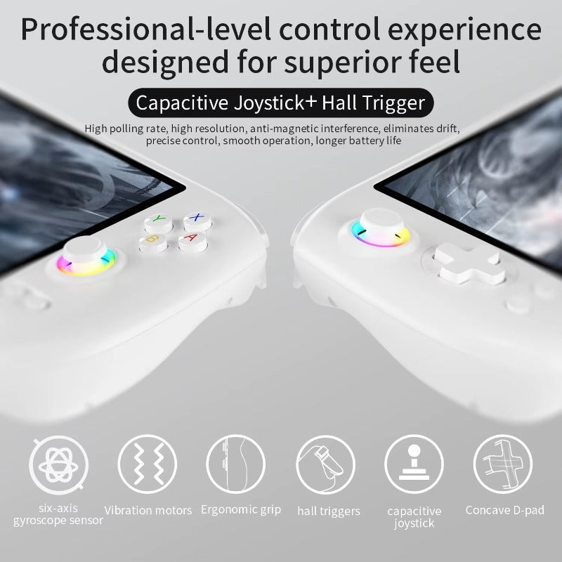 ANBERNIC RG557 Handheld Game Console 5.48" AMOLED Screen Dimensity 8300 Android 14 High-resolution Joysticks