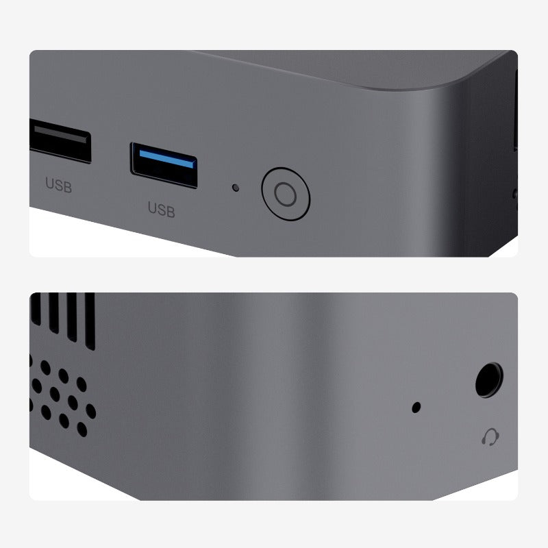 OUMAX Gemini Lake Refresh J4125 Max Mini Pc 8GB DDR4 256GB NVMe SSD Windows 11 Pro 4K HDMI 2.0