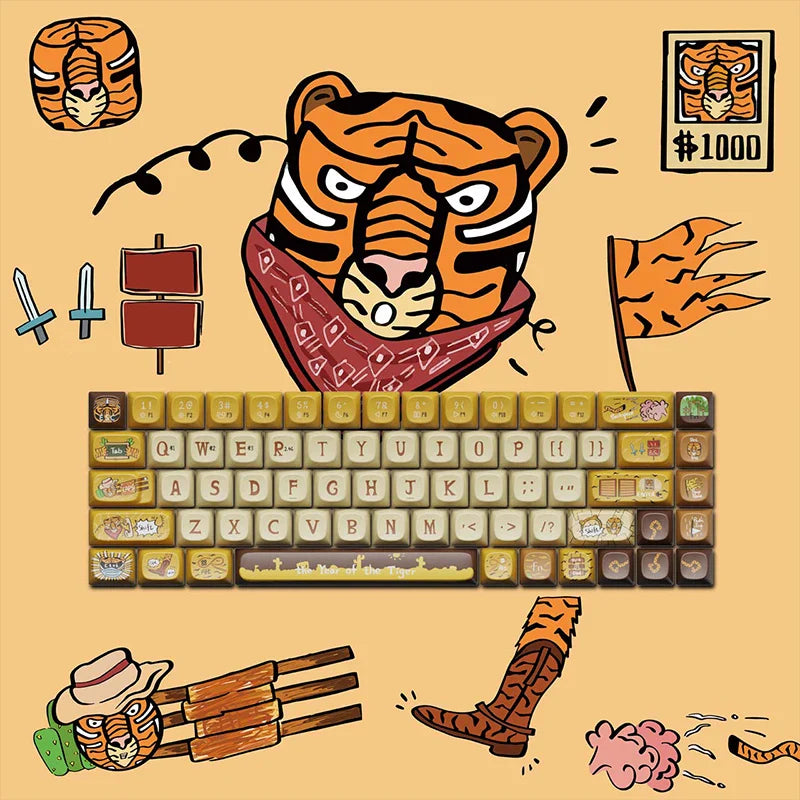 68 Tasten Lofree Xiaoqiao Theme Tastatur-Tastenkappen OEM PBT Sublimation Gaming Mechanische Tastatur Zubehör Benutzerdefinierte DIY-Tastenkappe Geschenk