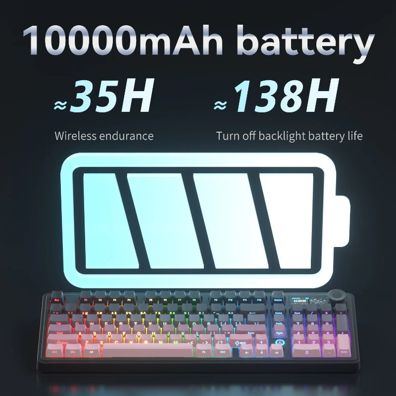 AJAZZ AK980 V2 Wired Mechanical Keyboard Three-mode Hot-swappable