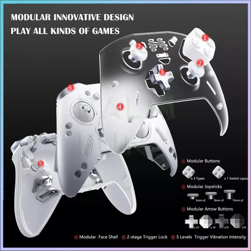BEITONG Zeus 2 Wireless Bluetooth Optical Micro Switches Hall Joystick Elite Game Controller