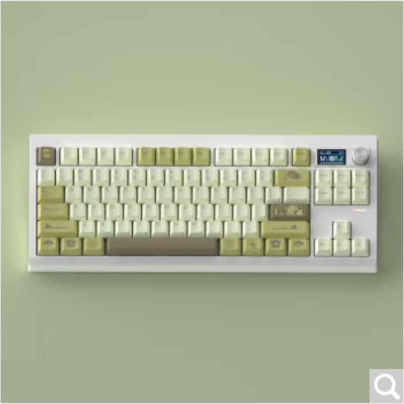 ZUOYA Gmk87 Dichtungsmontiertes Bluetooth 5.1/2.4G/Typ-C Kabelgebundenes mechanisches Tastaturkit mit TFT-Bildschirm für Mac/Win