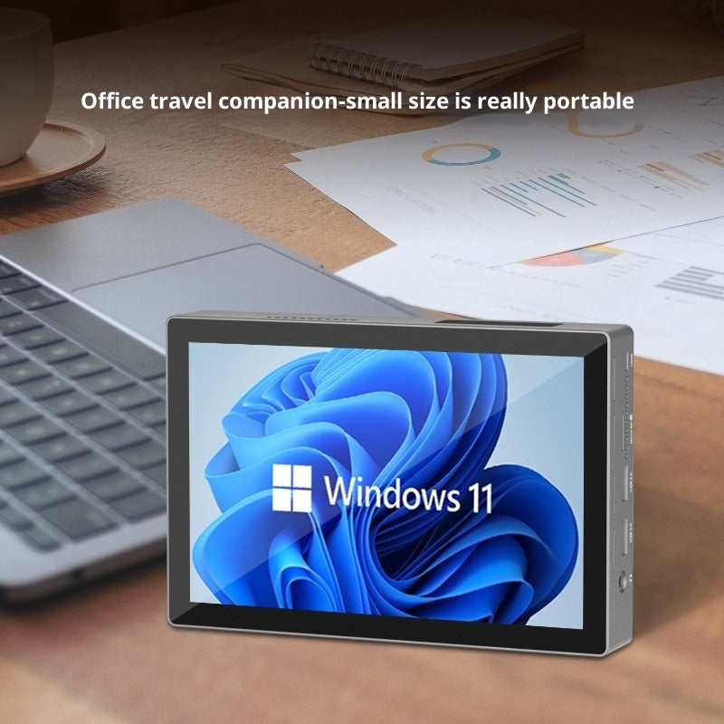 Higole F9B Pro Mini PC 7' N100 Windows 11 WiFi5 BT5.0 Touch Screen Tablet 5000mAh Desktop Industrial Computer