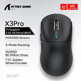 Attack Shark X3/X3 PRO Gaming Mouse Wireless WIFI 2.4G Bluetooth