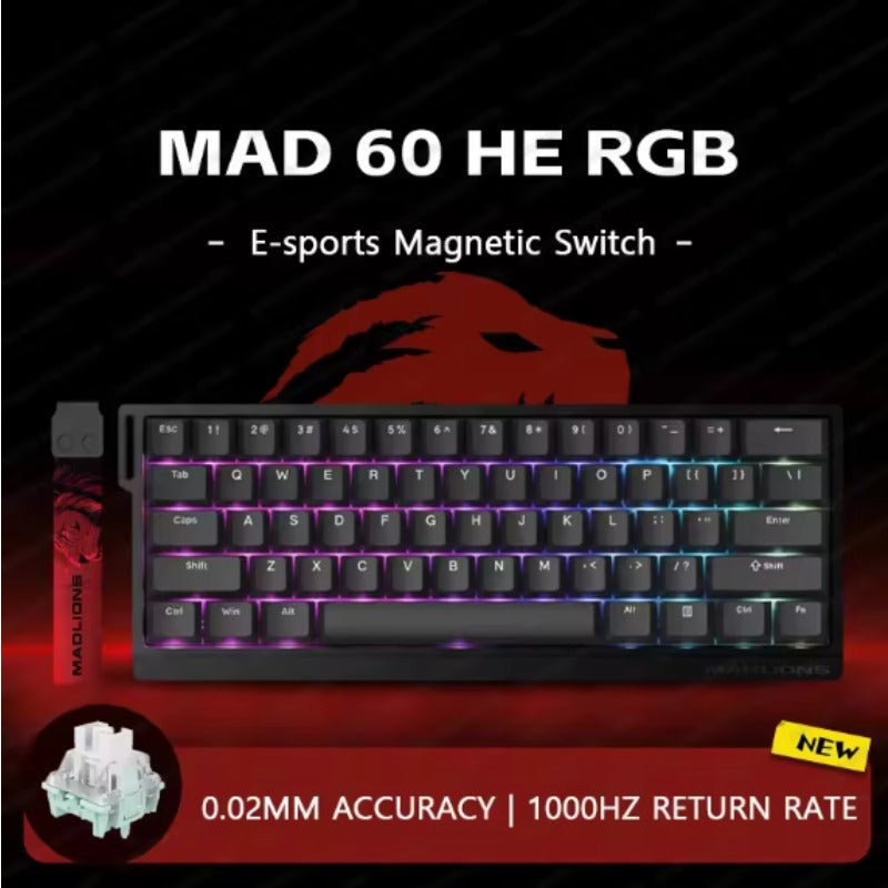 Madlions Mad60/68 HE Mechanical Keyboard Magnetic Switch Wired Hot Swap 8K Polling Rate