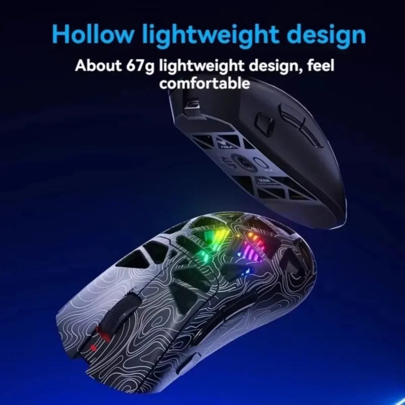 AULA SC620 Wireless Gaming Mouse 3-Mode Bluetooth Rechargeable Lightweight with RGB Lighting