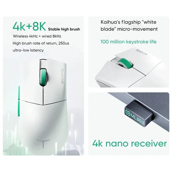 Thunderobot ML903 Nearlink Gaming Mouse Three Mode Bluetooth 4k