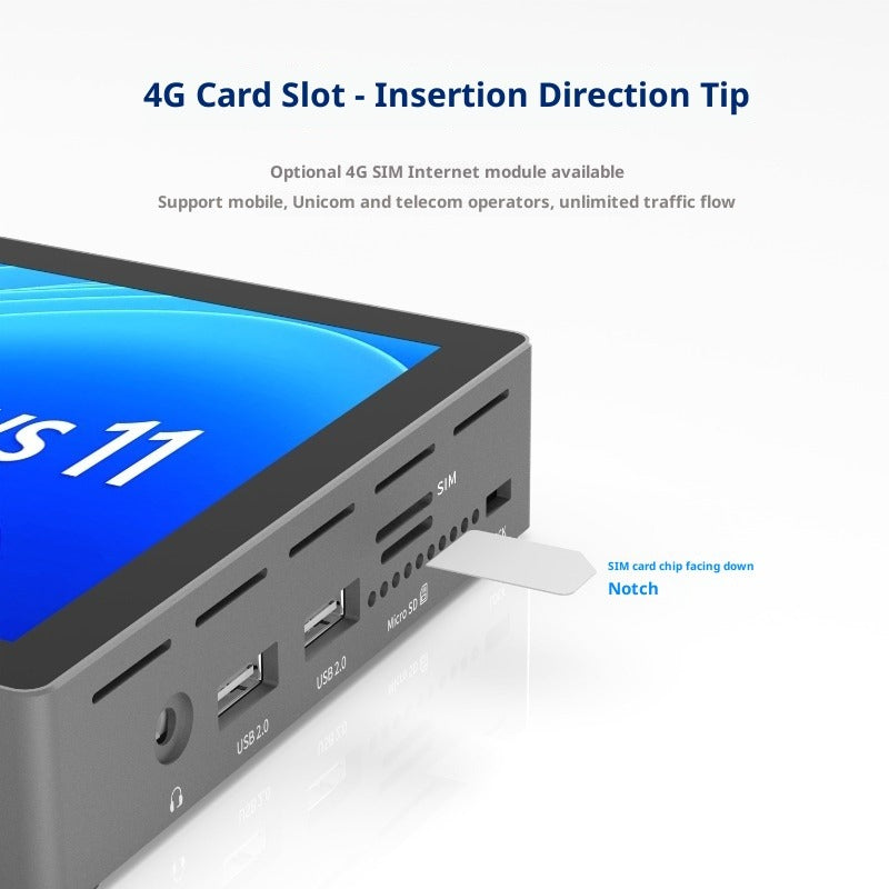 Higole F9B Pro Mini PC 7' N100 Windows 11 WiFi5 BT5.0 Touch Screen Tablet 5000mAh Desktop Industrial Computer