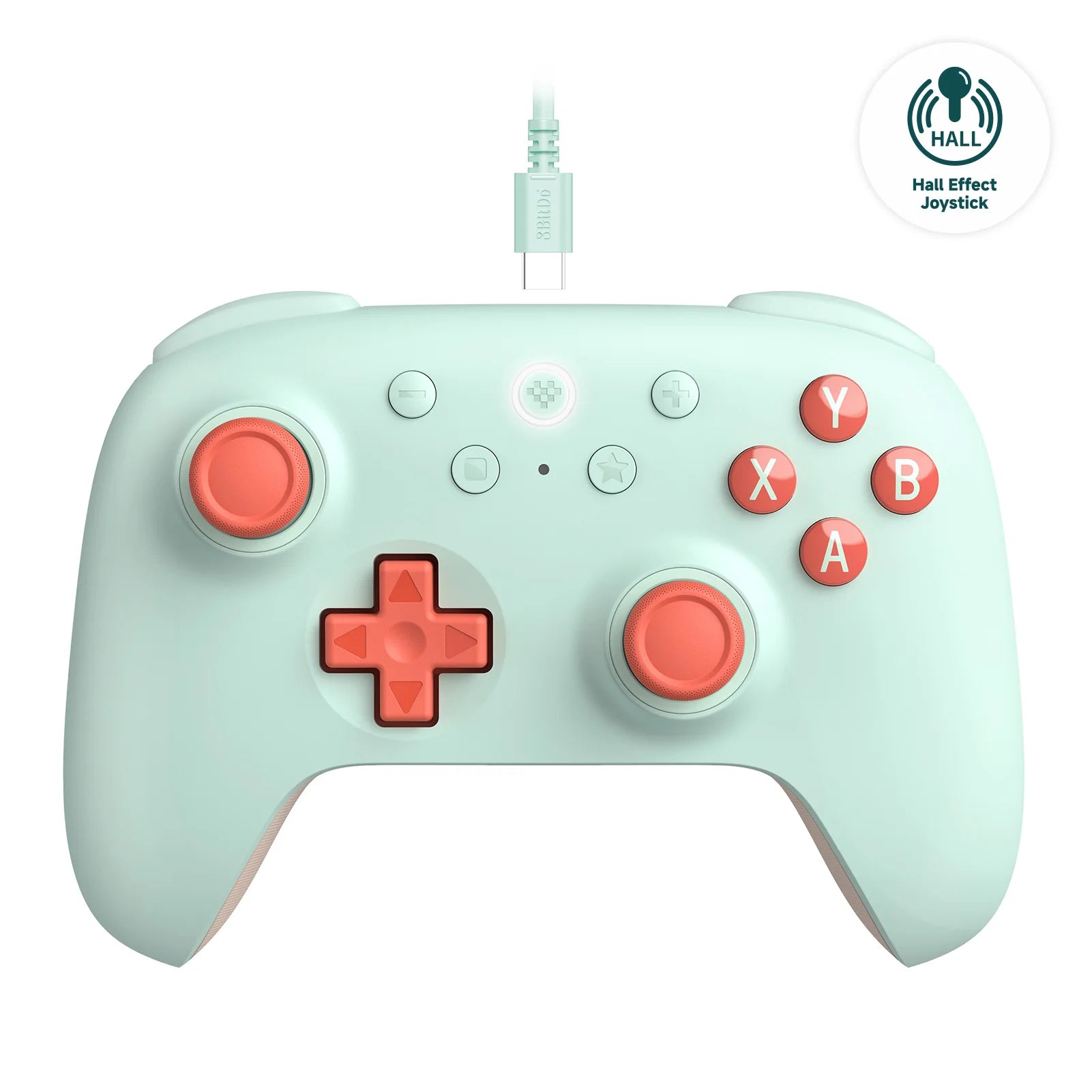 8BitDo Ultimate 2C Kabelgebundener Gamecontroller Hall-Effekt-Joystick für PC Windows 10/11 Android und Raspberry Pi
