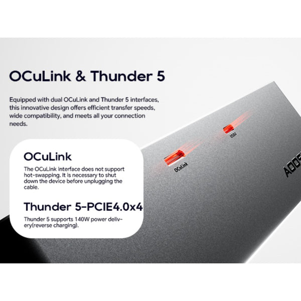 AOOSTAR AG03 EGPU Dock With OCulink USB4 v2.0 Ports Compatible