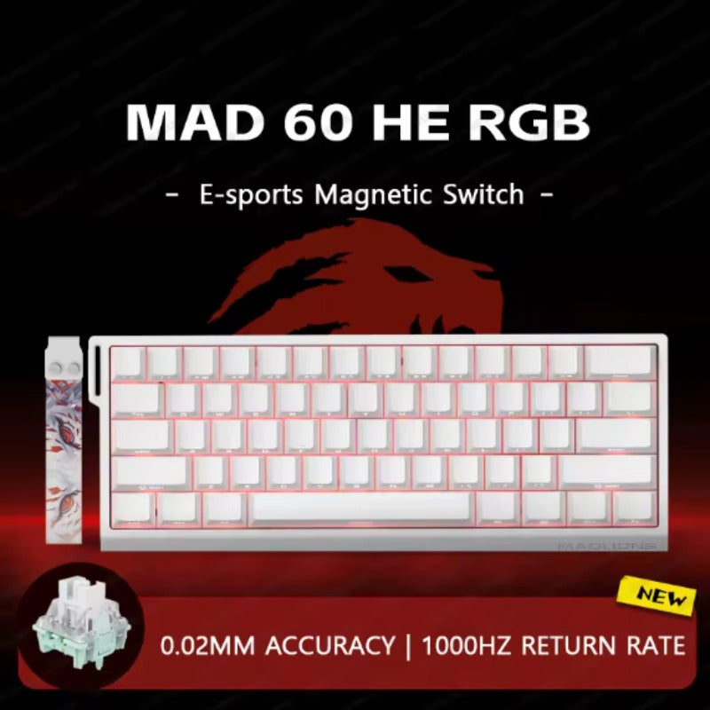 Madlions Mad60/68 HE Mechanical Keyboard Magnetic Switch Wired Hot Swap 8K Polling Rate