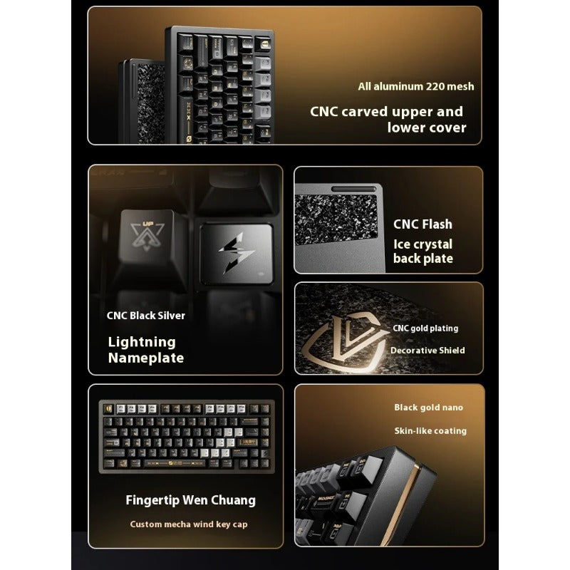 VGN Flash 75 Gaming Keyboard Hall Effect 8000hz Polling Rate Support 0.001mm RT DKS SOCD MT TGL Dynamic RGB Hot Swappable